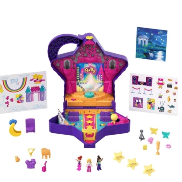 Polly Pocket Starring Shani Talent Show Compact Miniature Playset - Picture 2 of 6